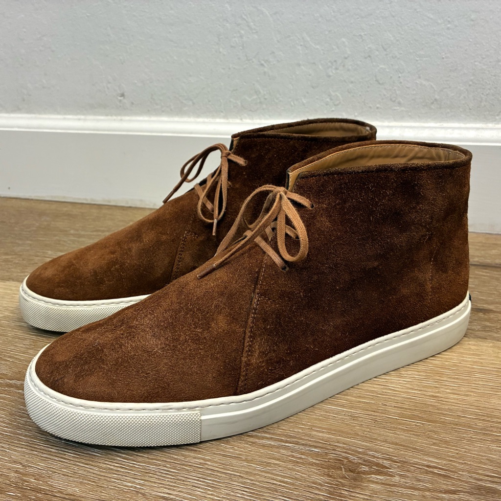 Harrys Of London Brown Suede Chukka Boots Hi Sneakers Shoes Size Us10.5 Eu44.5